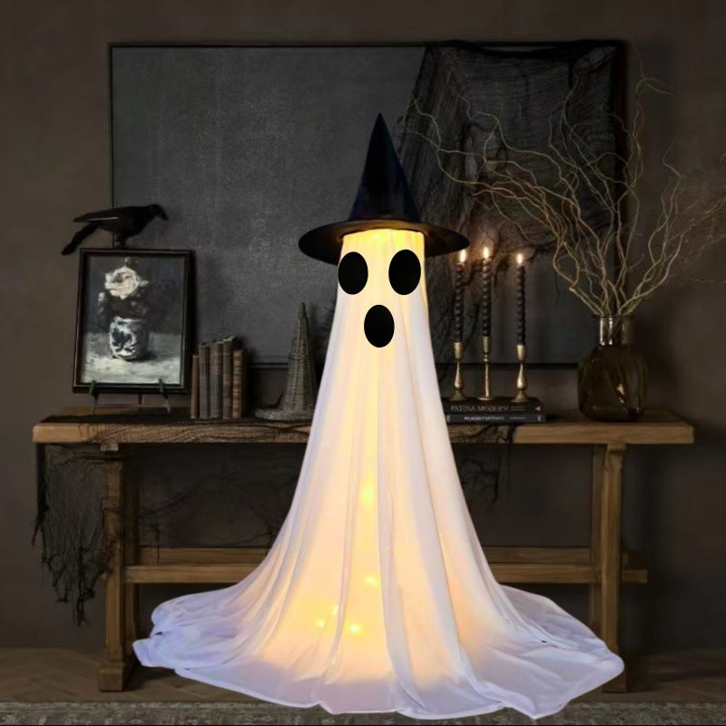 Halloween Deko Geister Figuren mit LED – Lustige & Gruselige Halloween Dekoration für Party & Zuhause