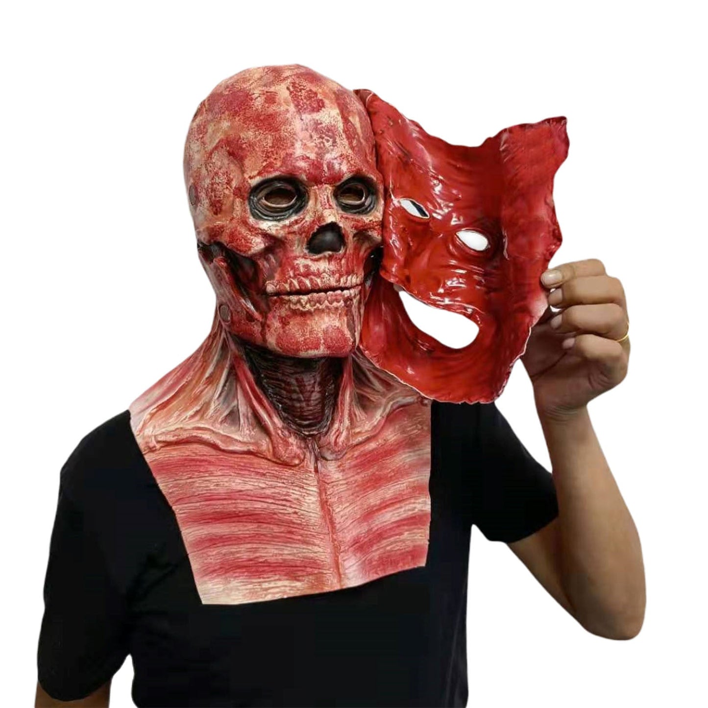 Halloween Latex Maske für Erwachsene – Gruselige DIY Horror-Clown Kopfhaube für Kostüm & Party