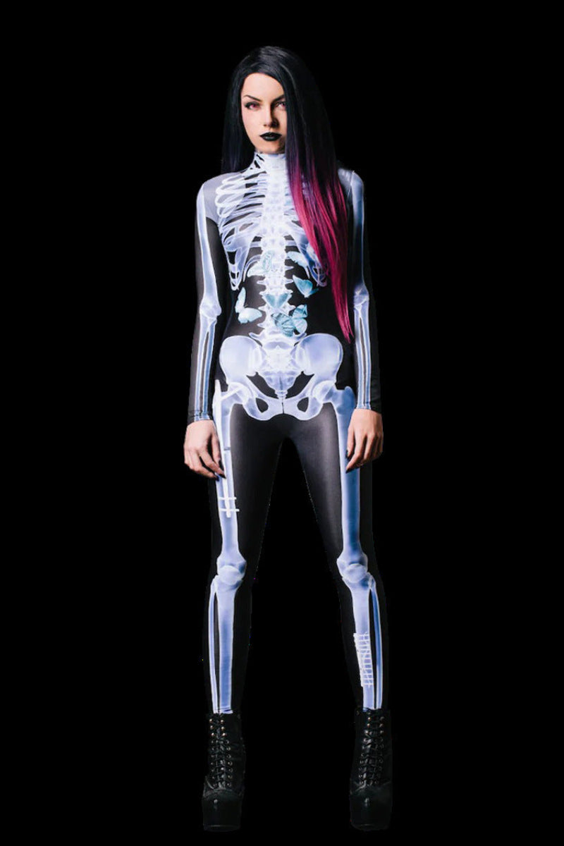 Halloween Ganzkörperkostüm Skelett X-Ray für Damen und Herren – Perfektes Kostüm für Halloween-Partys