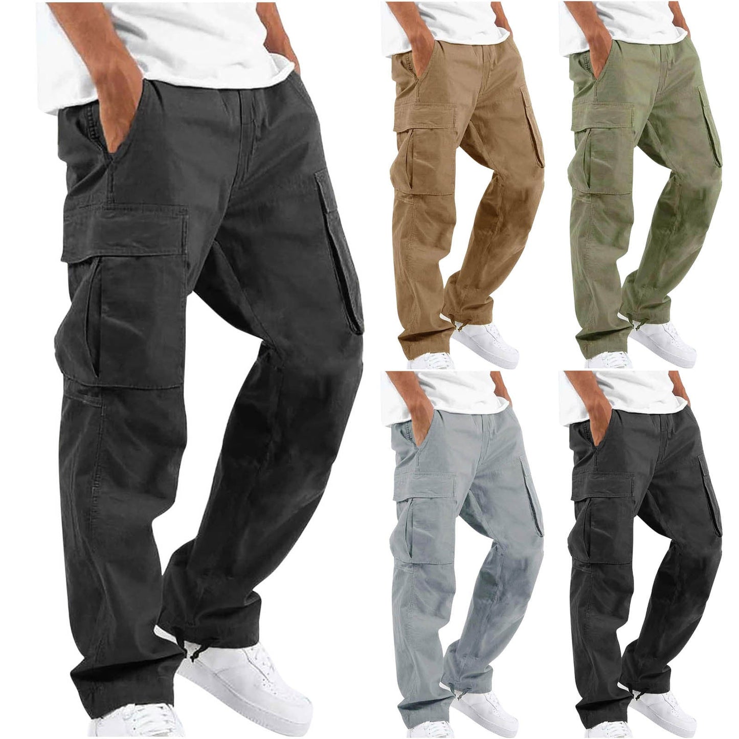 Herren Cargo-Hose im Streetwear-Stil – Bequeme Freizeithose mit geradem Schnitt und großen Taschen