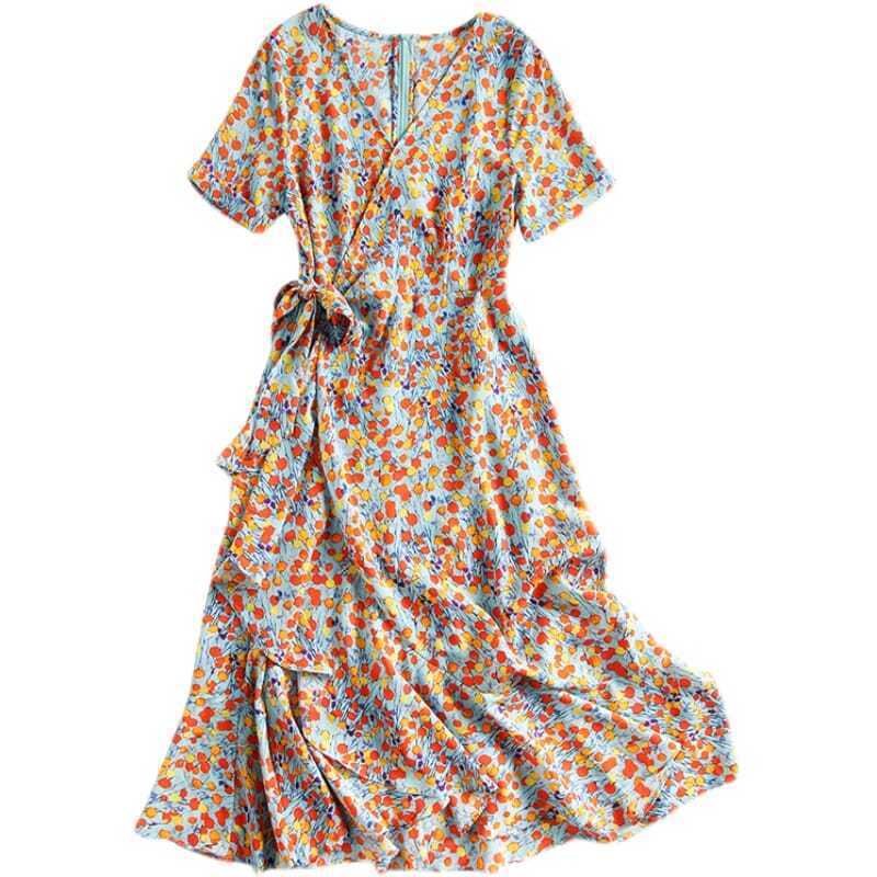 Sandra – Elegantes Blumenkleid mit französischem Flair