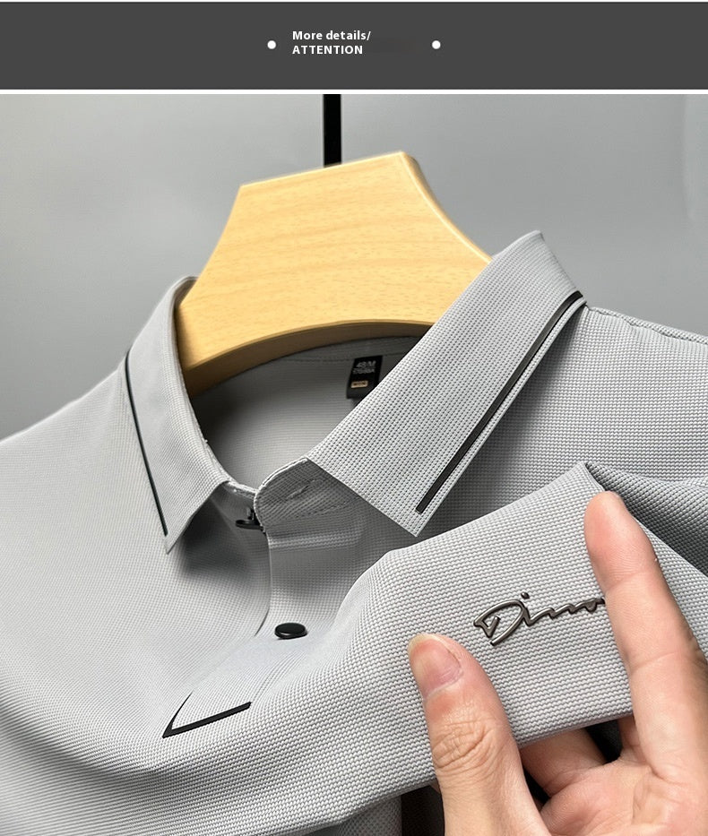 Charlie – Sommer-Polohemd mit kurzen Ärmeln aus Ice Silk