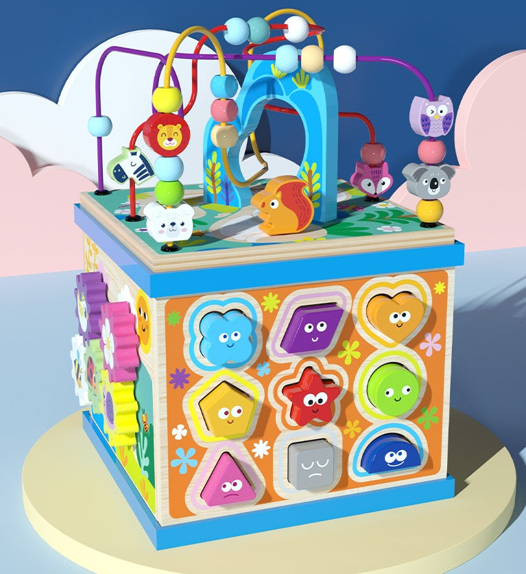 Kinder Multifunktions Motorikwürfel Lernspielzeug – Alphabet, Zahlen & Formen – Lernspiel für Jungen & Mädchen