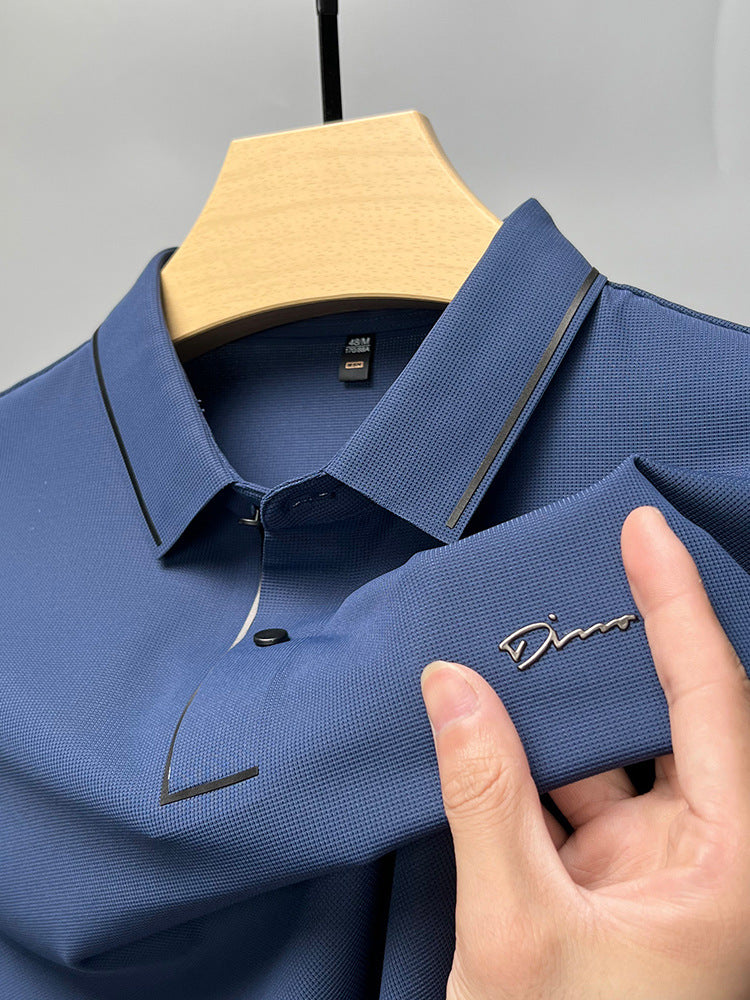 Charlie – Sommer-Polohemd mit kurzen Ärmeln aus Ice Silk
