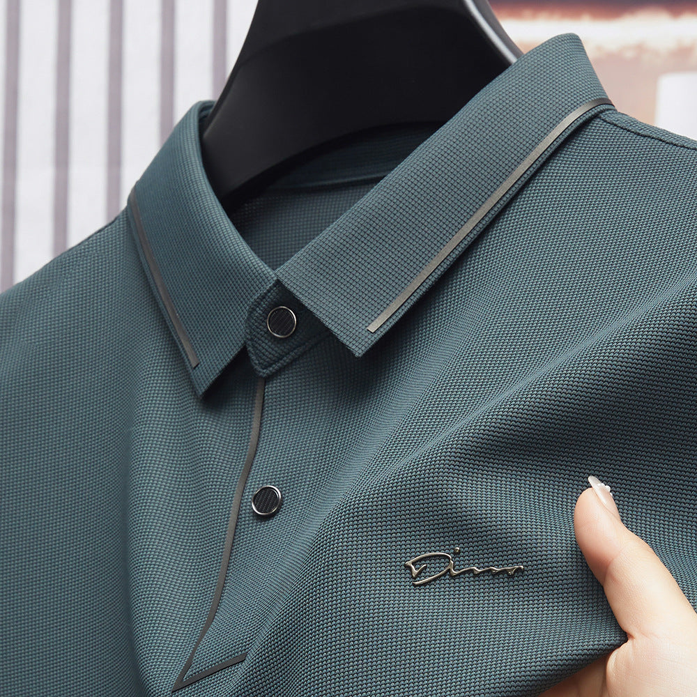 Charlie – Sommer-Polohemd mit kurzen Ärmeln aus Ice Silk