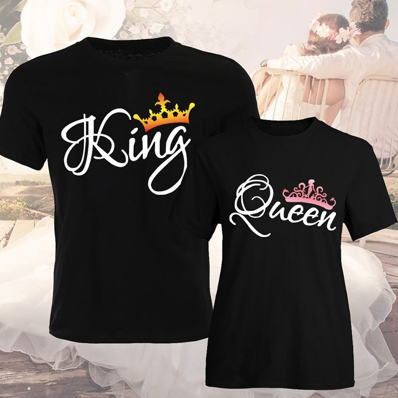 Ian – Lockeres T-Shirt mit Krone-Print