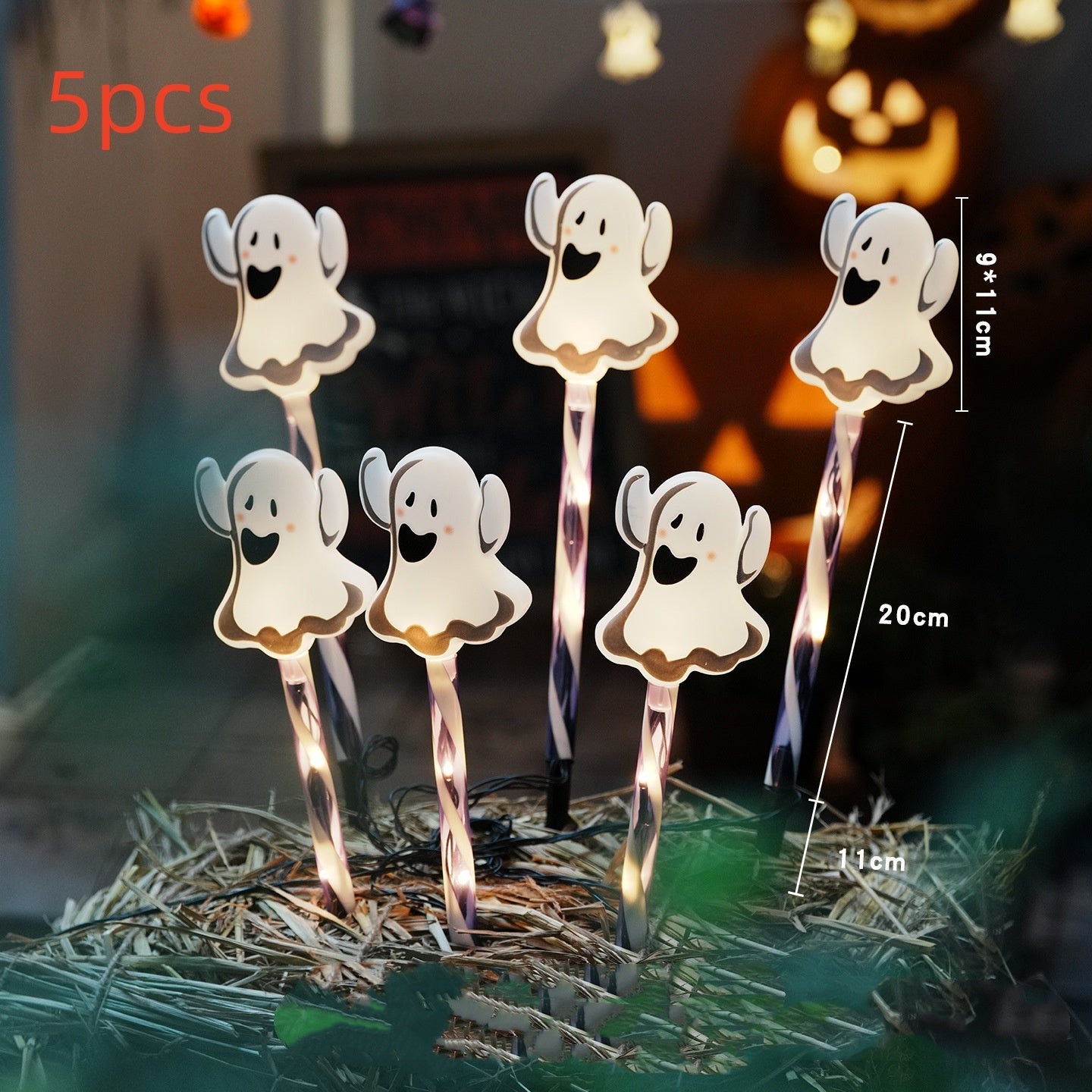 Halloween LED Gartenstecker Geisterlichter – Deko für Garten & Party