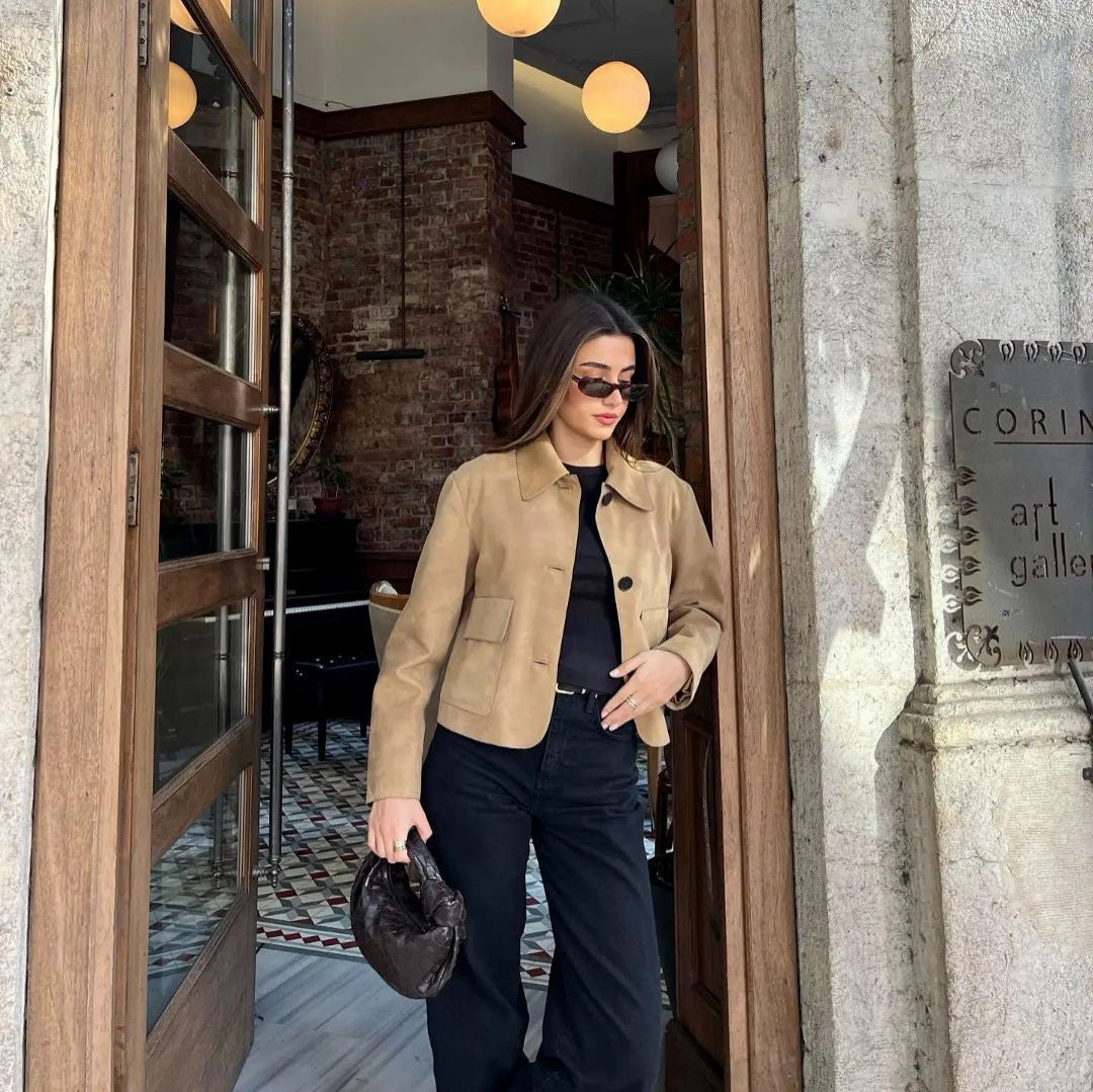 Sarah – Modische Jacke im Retro-Lapel-Stil