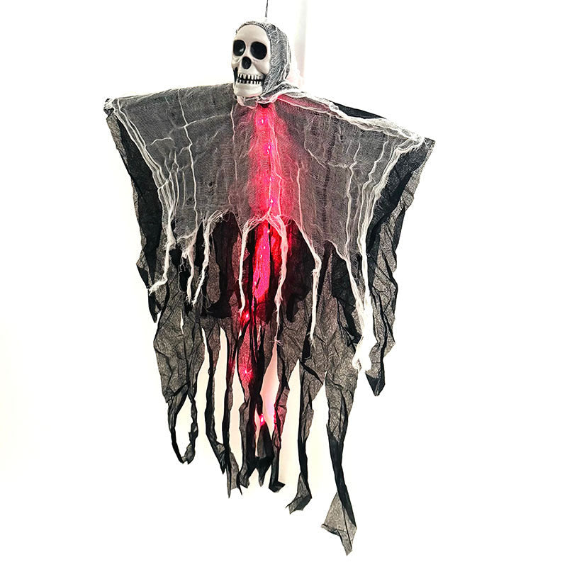 Halloween Hängender Geist mit LED-Lichtern – Gruselige Dekoration für Halloween-Partys & Außenbereich