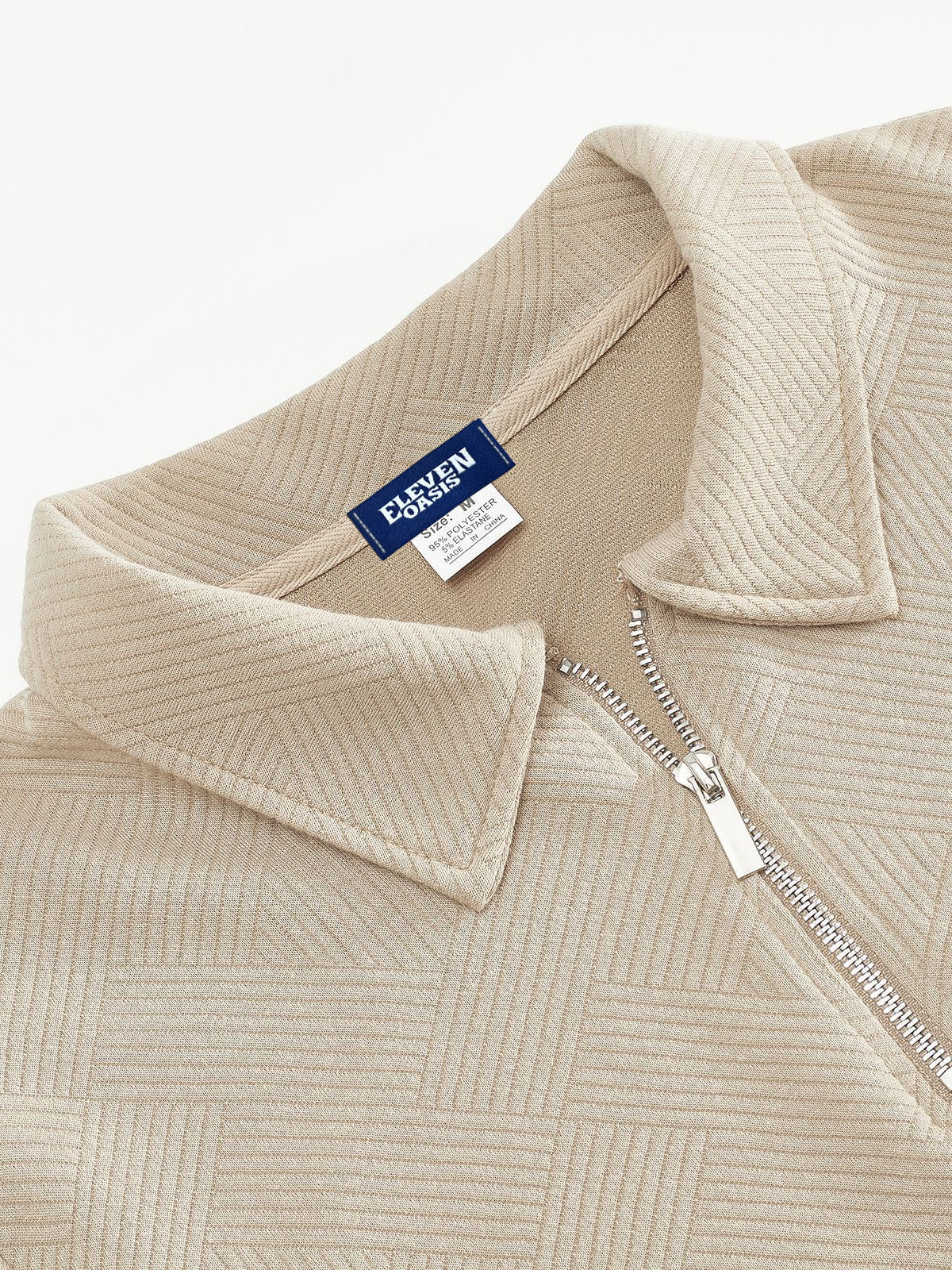 Herren Pullover Halbreißverschluss Modernes Strukturmuster – Smart Casual & Büro