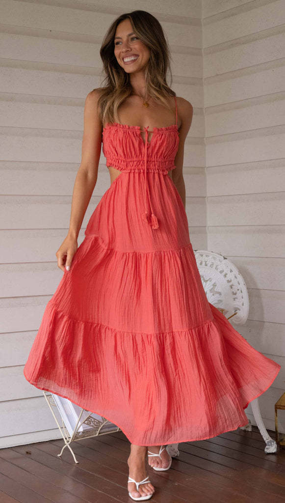 Angela – Elegantes Rückenfreies Maxikleid