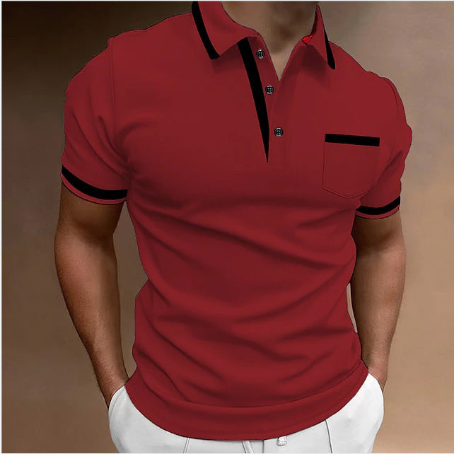 Herren Slim Fit Polohemd – Elegantes Freizeitshirt mit Kragen und Brusttasche, Kurzarm