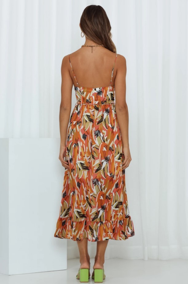 Diana – Boho-Schulterfreies Print-Kleid