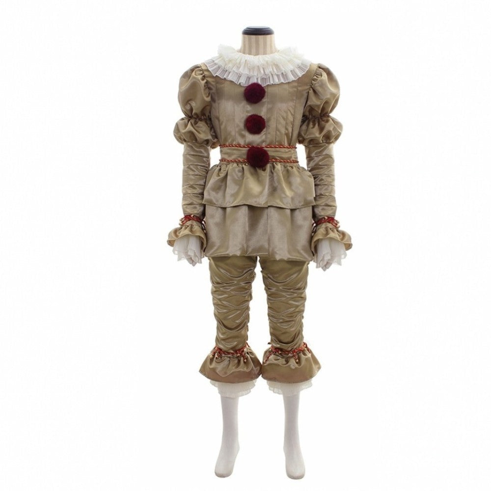 Halloween Kostüm Clown Pennywise für Erwachsene – Gruseliges Horror-Faschingskostüm
