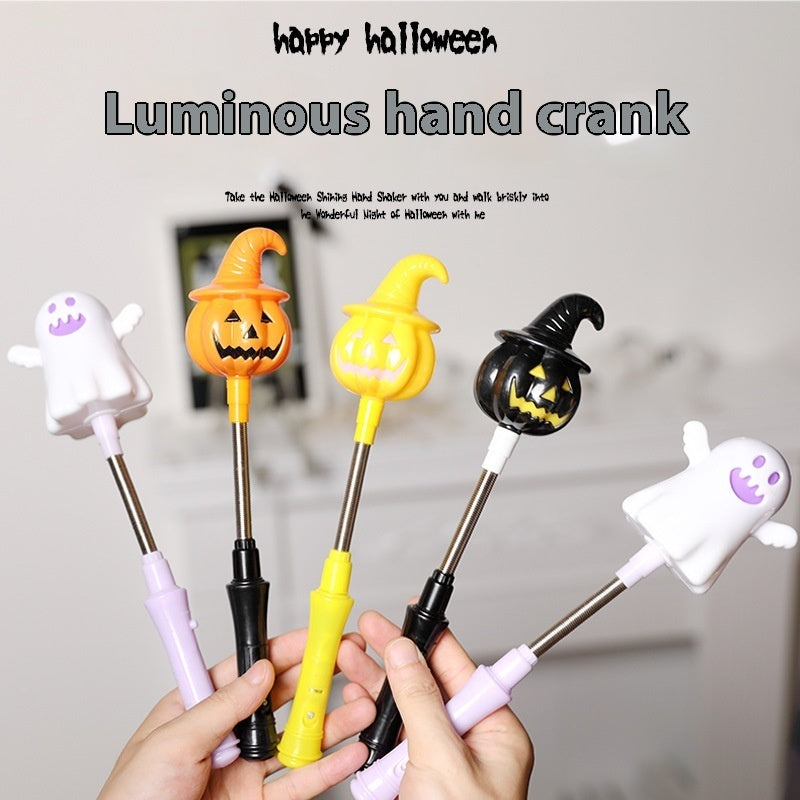 Halloween Leuchtender Handkurbelstab für Kinder – Party- und Dekorationsspaß