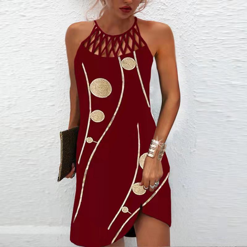 Sara – Lässiges Printkleid mit Neckholder für Damen im Sommer