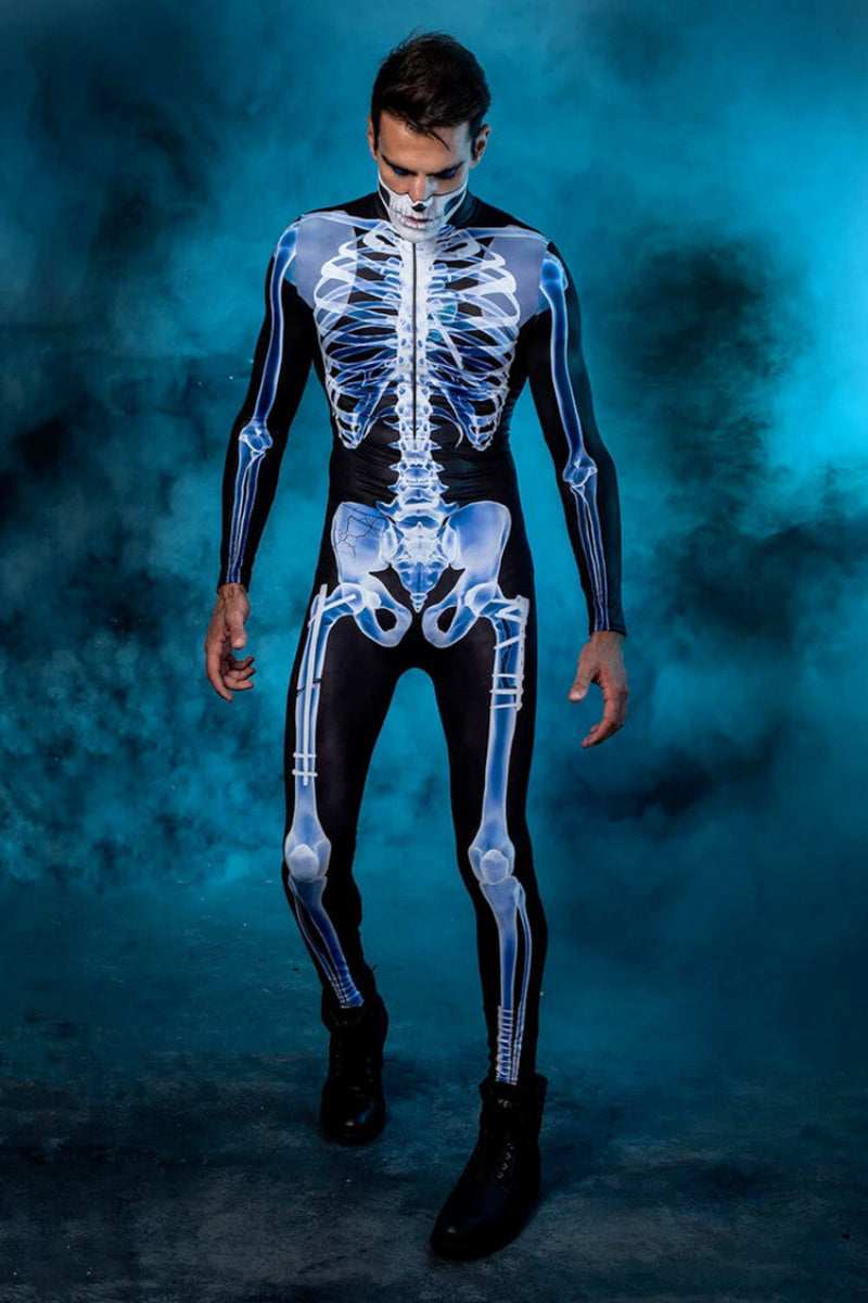Halloween Ganzkörperkostüm Skelett X-Ray für Damen und Herren – Perfektes Kostüm für Halloween-Partys