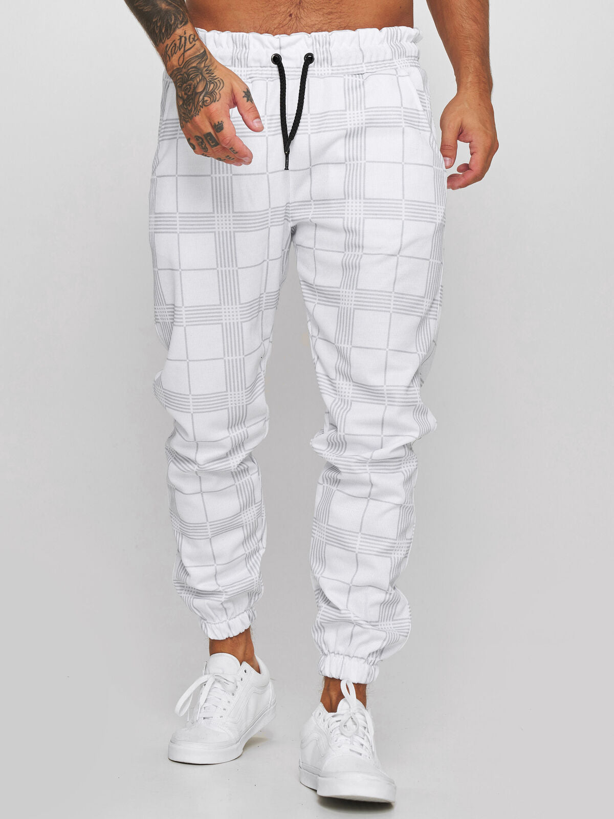 Frank – Karierte 3D Digitaldruck Freizeit-Hosen