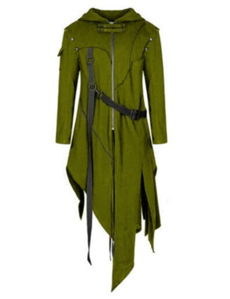 Herren Halloween Mantel – Gothic Vintage Kapuzenjacke für Kostüm & Party