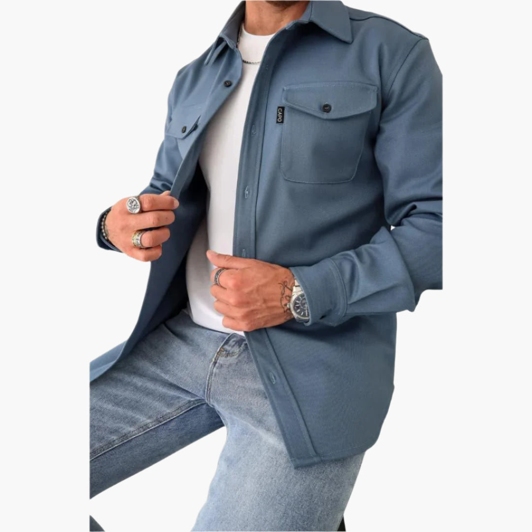 Herren Overshirt Jacke – Modernes Button-Through Design, Vielseitiger Stil für Freizeit und Business