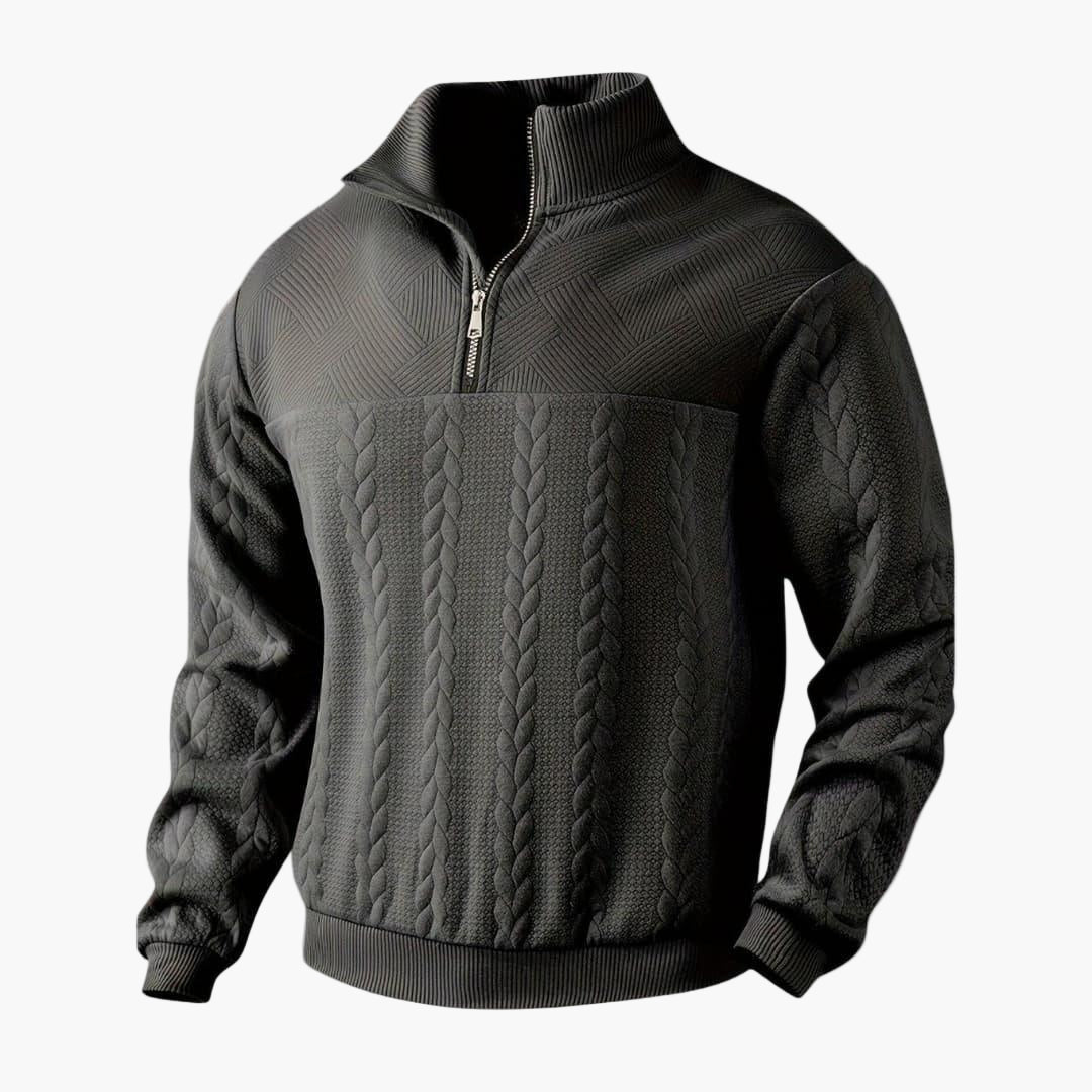 Herren Half-Zip Strickpullover – Modischer Freizeitpullover für Alltag & Büro