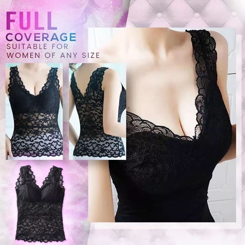 Carol – Damen Tube Top mit Spitze und Brustpolster