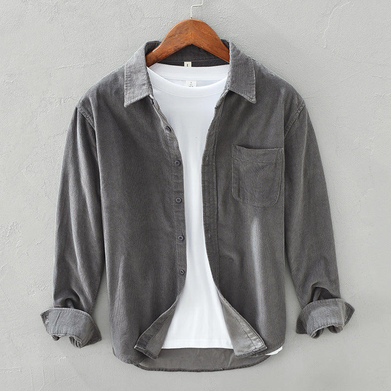 Herren Retro Freizeithemd im japanischen Stil – Lässig Modern für Alltag und Büro