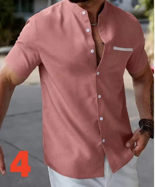 Sean – 3D Digital Bedrucktes Herrenhemd mit Vierseitigem Design