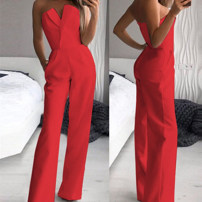 Damen Eleganter Jumpsuit Bandeau Stil für Party, Abend und Freizeit