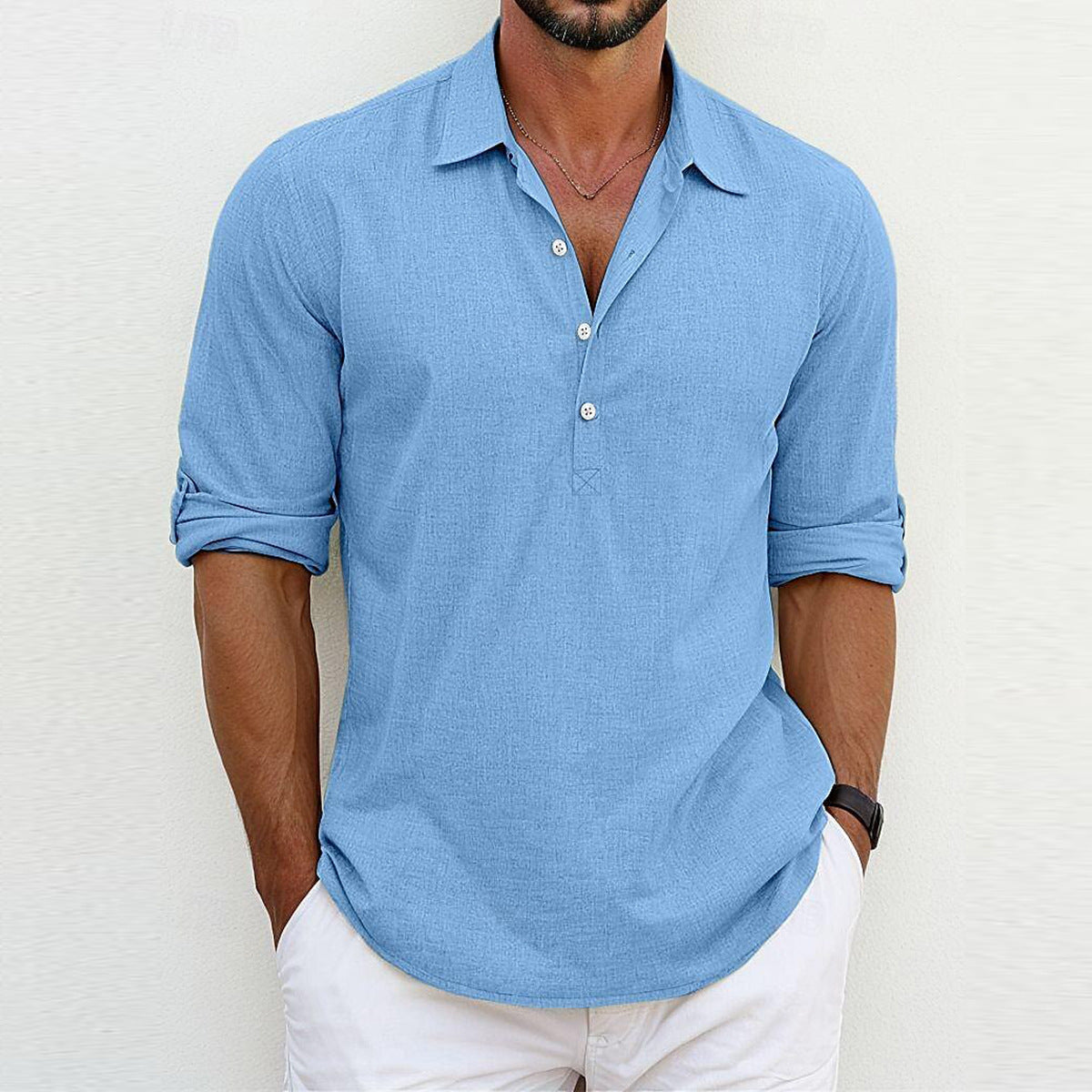 Rick – Freizeit Poloshirt mit Einfarbigem Kragen