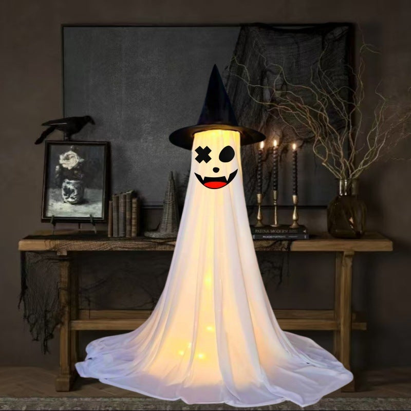 Halloween Deko Geister Figuren mit LED – Lustige & Gruselige Halloween Dekoration für Party & Zuhause