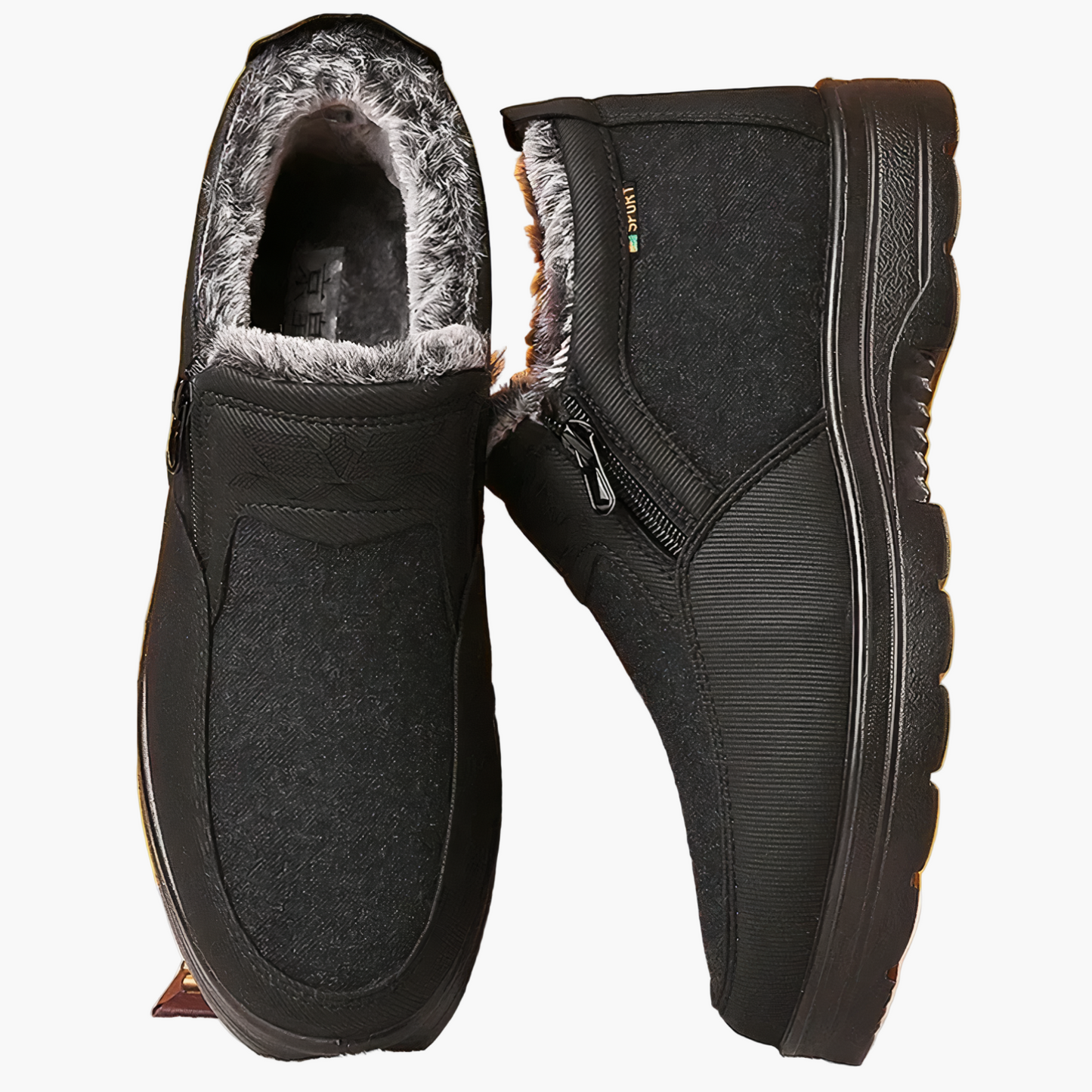Herren Orthopädische Winter-Stiefeletten für Komfort und Alltag mit Reißverschluss