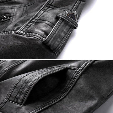 Herren Bikerjacke Vintage Stil – Modische Übergangsjacke für Freizeit und Alltag