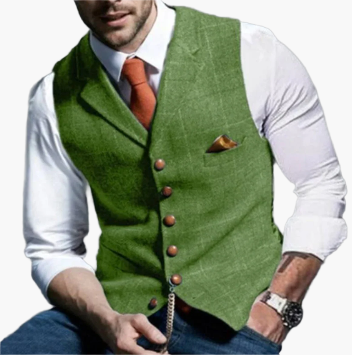 Herren Vintage Weste Klassisch Elegant – Stilvolle Anzugweste für Business & Freizeit