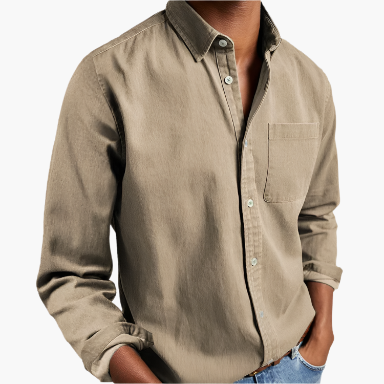 Herren Freizeithemd mit Button-Down-Kragen – Klassisches, Stilvolles Hemd für Alltag & Büro