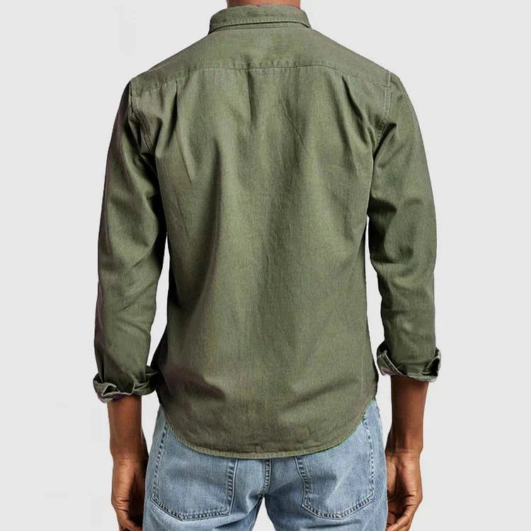 Herren Freizeithemd mit Button-Down-Kragen – Klassisches, Stilvolles Hemd für Alltag & Büro