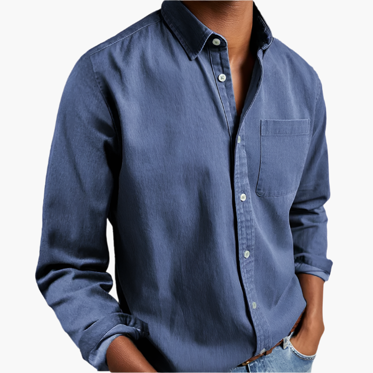 Herren Freizeithemd mit Button-Down-Kragen – Klassisches, Stilvolles Hemd für Alltag & Büro