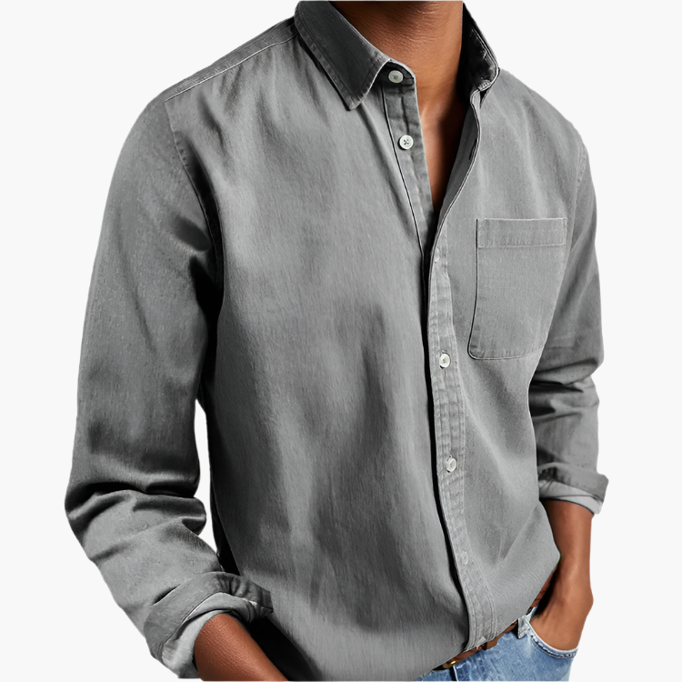 Herren Freizeithemd mit Button-Down-Kragen – Klassisches, Stilvolles Hemd für Alltag & Büro