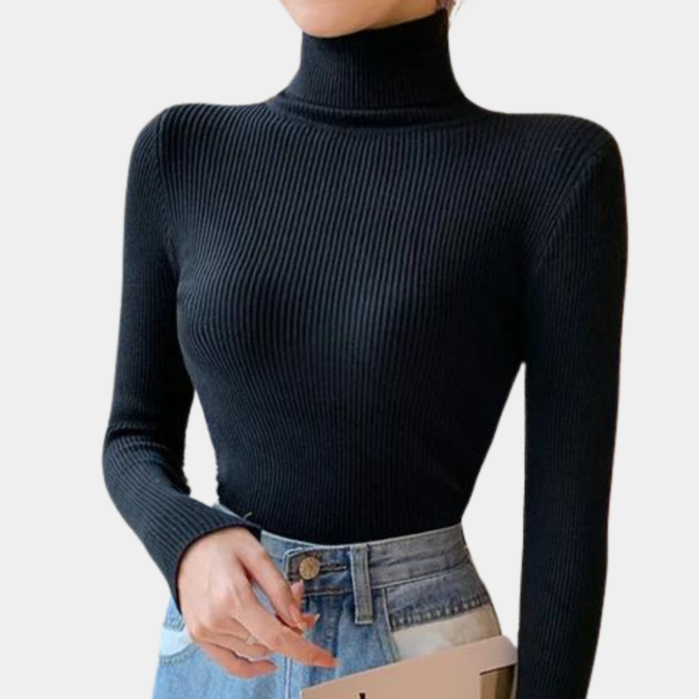 Damen Rollkragenpullover Strick Elegant – Vielseitiger Style für Alltag und Büro