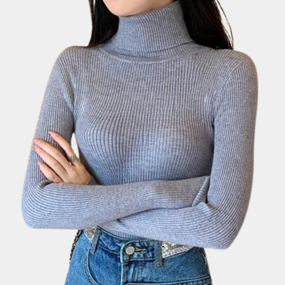 Damen Rollkragenpullover Strick Elegant – Vielseitiger Style für Alltag und Büro
