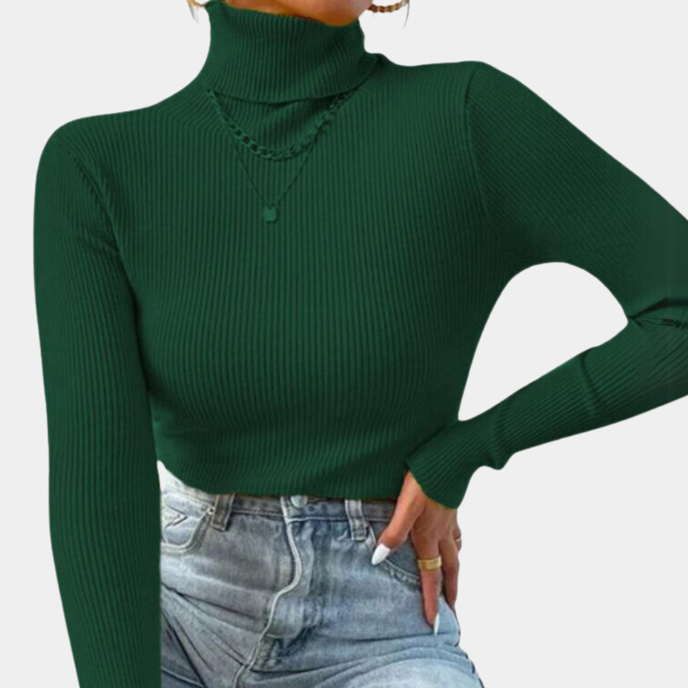 Damen Rollkragenpullover Strick Elegant – Vielseitiger Style für Alltag und Büro