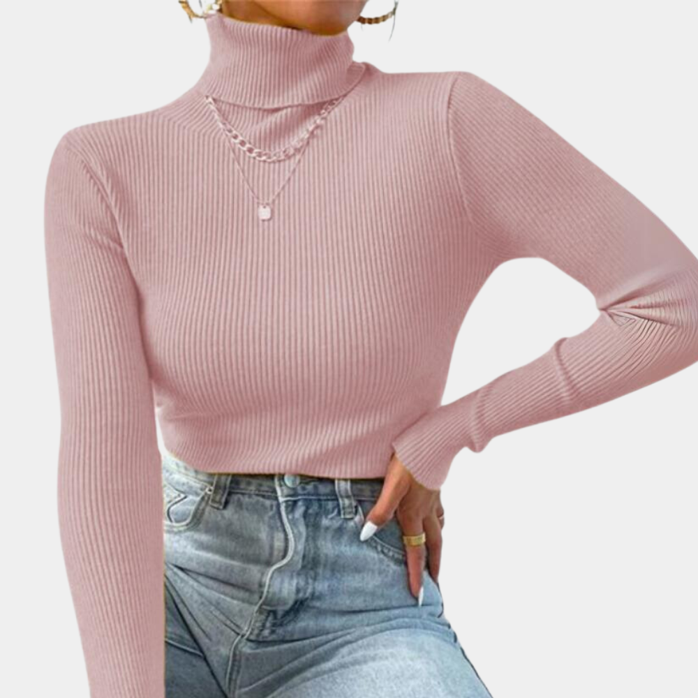 Damen Rollkragenpullover Strick Elegant – Vielseitiger Style für Alltag und Büro