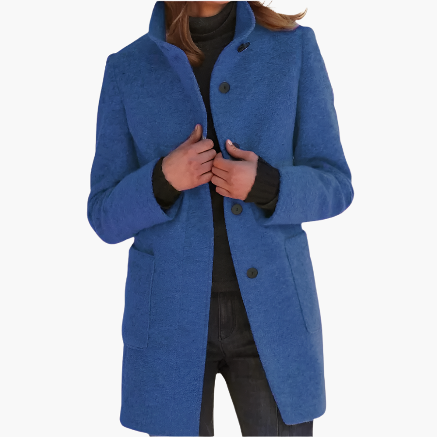 Damen Mantel mit Stehkragen – Eleganter Alltags- und Business-Look