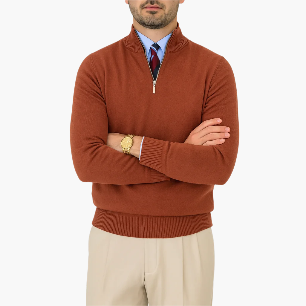 Herren Halbzip-Pullover – Klassischer Business & Freizeit Look, Elegant und Vielseitig