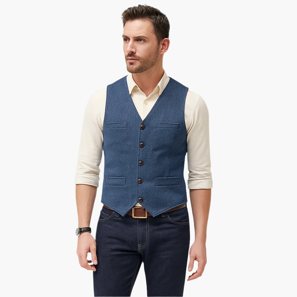 Herren Weste im modernen Business-Look – Stilvolle Freizeit- und Büro-Weste für vielseitige Outfits