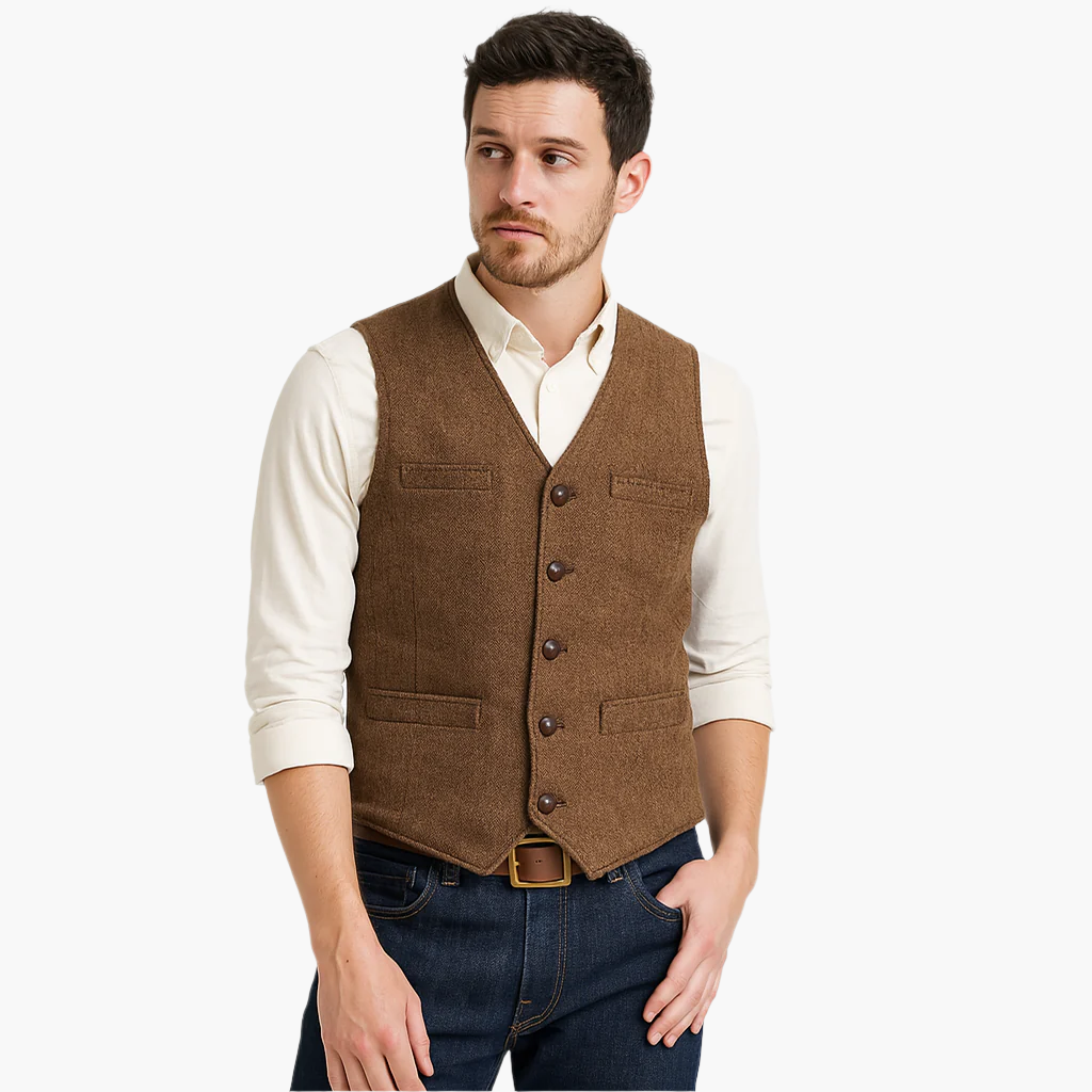 Herren Weste im modernen Business-Look – Stilvolle Freizeit- und Büro-Weste für vielseitige Outfits