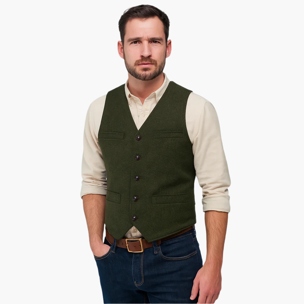 Herren Weste im modernen Business-Look – Stilvolle Freizeit- und Büro-Weste für vielseitige Outfits
