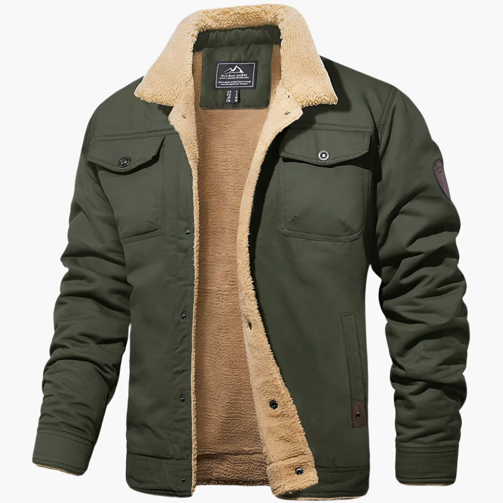 Herren Bomberjacke Vintage Winter Warm Gefüttert – Stilvolle Freizeitjacke für Alltag und Outdoor