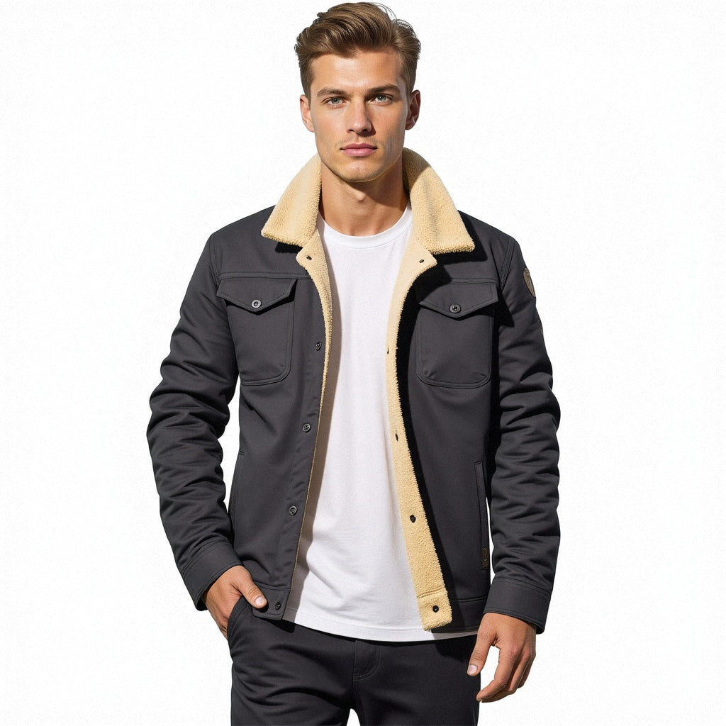 Herren Bomberjacke Vintage Winter Warm Gefüttert – Stilvolle Freizeitjacke für Alltag und Outdoor