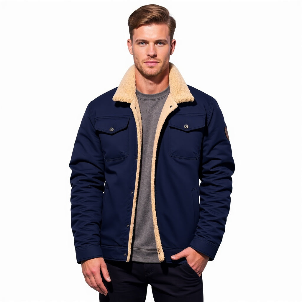 Herren Bomberjacke Vintage Winter Warm Gefüttert – Stilvolle Freizeitjacke für Alltag und Outdoor